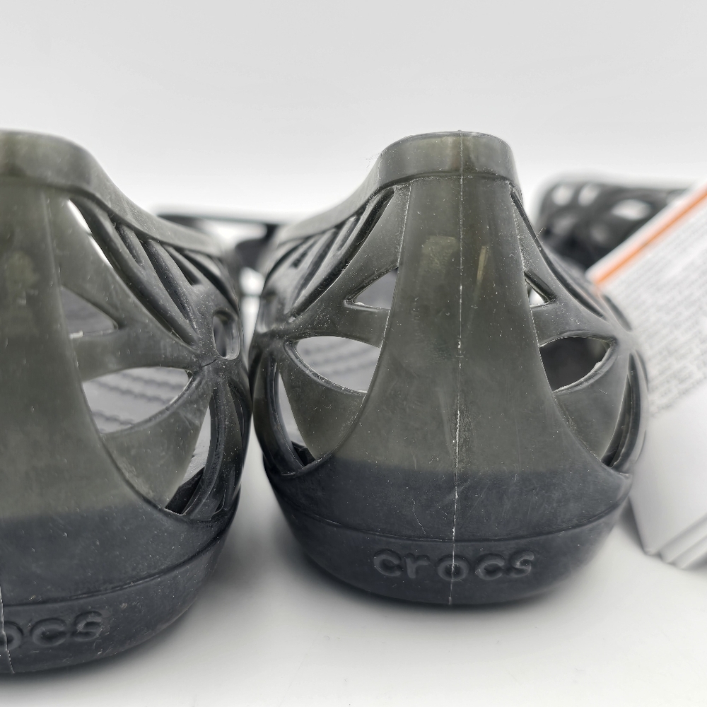 CROCS Isabella Jelly II Flats W4, Black Sandals Womens/Big Girl 4, Brand New! - Picture 15 of 16